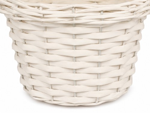Maceteros de mimbre blancos s/3 descoloridoa