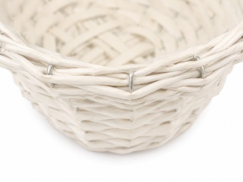 Maceteros de mimbre blancos s/3 descoloridoa
