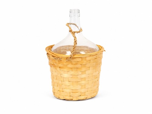 Garrafa cristal con cesta