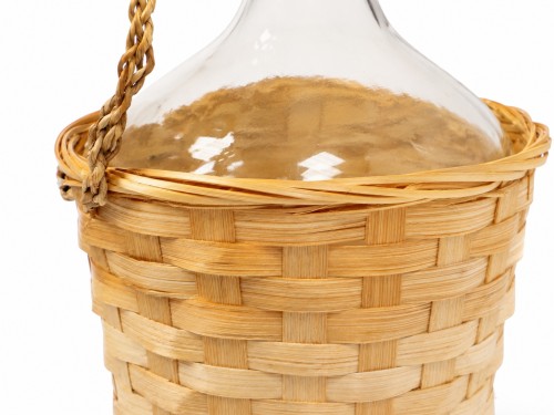 Garrafa cristal con cesta