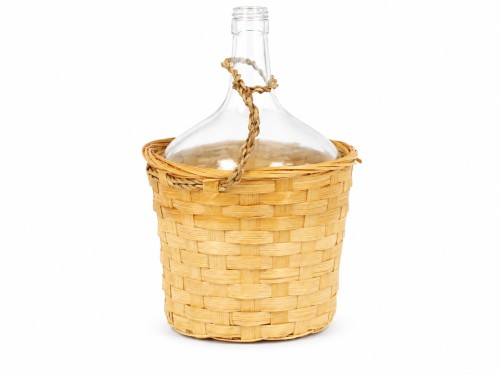 Garrafa cristal con cesta