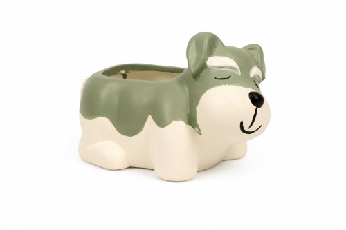 Macetero perro ceramica