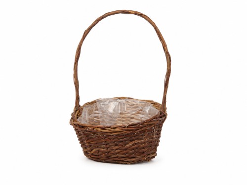 Cesta de mimbre dos colores
