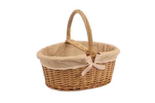 Cesta picnic mimbre vintage