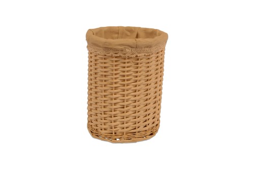 Papelera mimbre blanca