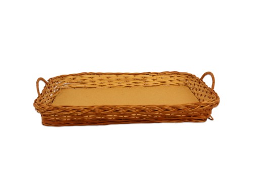 Bandeja mimbre / madera