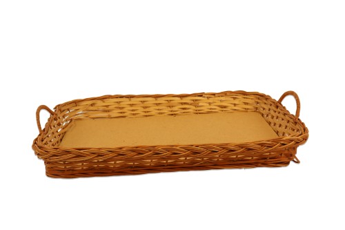 Bandeja mimbre / madera