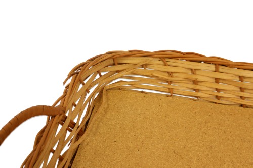 Bandeja mimbre / madera
