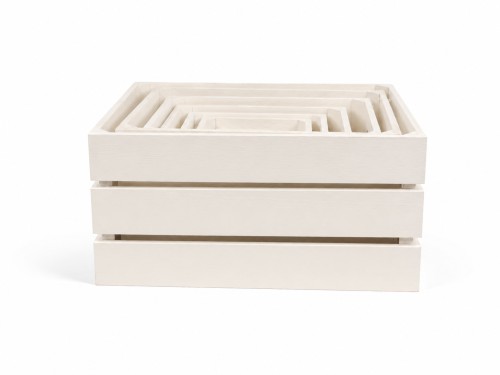 Caja madera blanca s/6