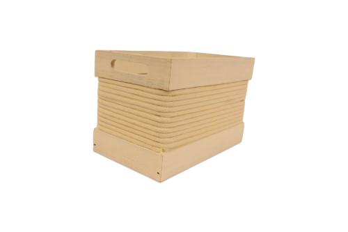 Caja madera blanca cuerda s/4