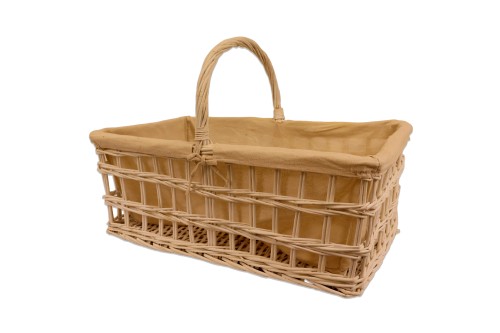Cesta mimbre blanca
