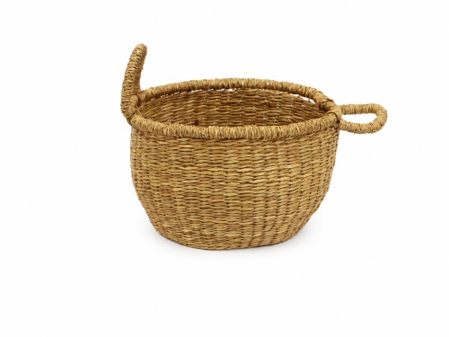 Cesta redonda con asas