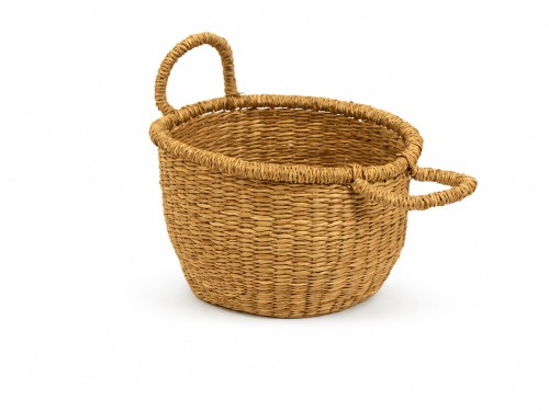 Cesta redonda con asas