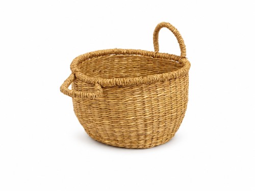 Cesta redonda con asas