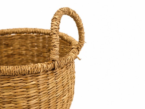 Cesta redonda con asas