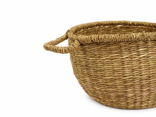 Cesta redonda con asas