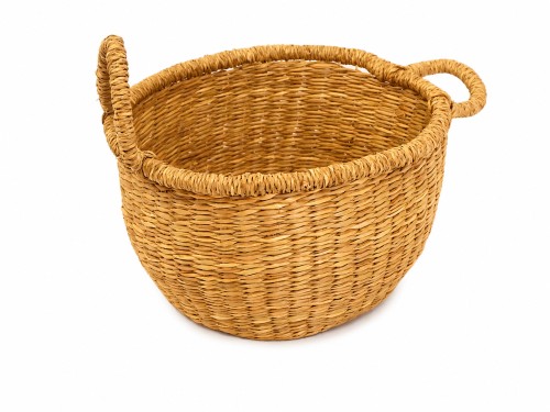 Cesta redonda con asas