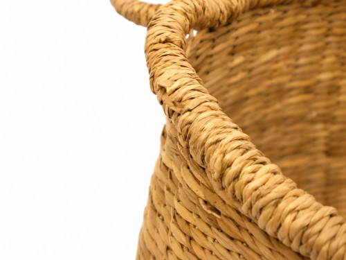 Cesta redonda con asas