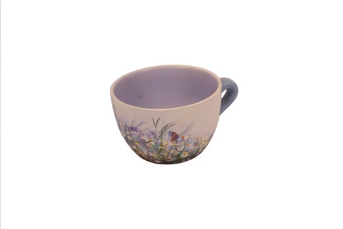 Macetero taza lila