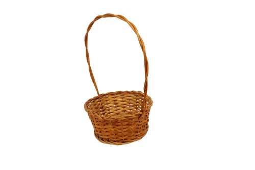 Cesta mimbre marrón clara
