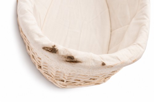 Cesta blanca con tela