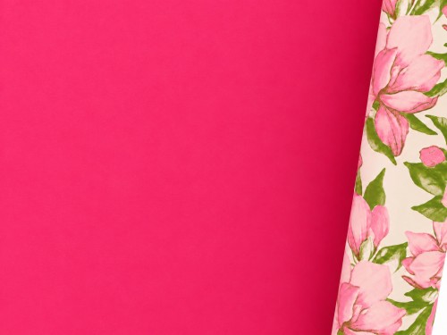 Rouleau double face magnolia-fusia h. 70*50 mètres