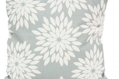 Gray flowers cushion