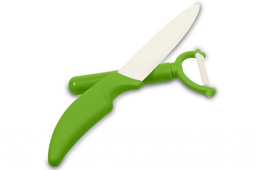 Set cuchillo y pelador verdes