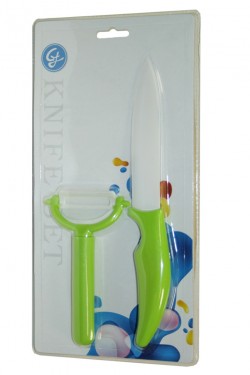 Set cuchillo y pelador verdes