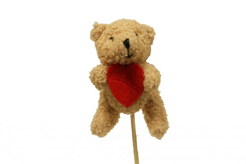 Ours en peluche avec coeur s/25