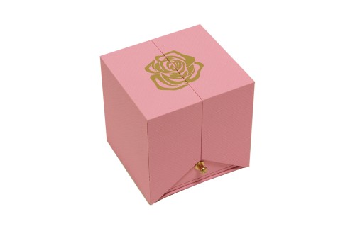 Cajita rosa preservada rosa joyero sorpresa