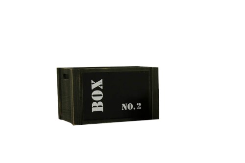 : Caja madera negro box