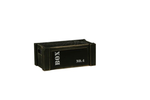 Caja madera negro box