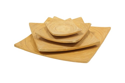 Platitos bambu  set/4
