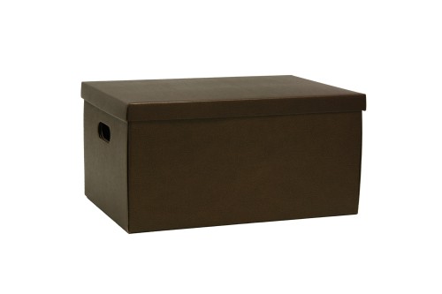 Caja tutto a posto pelle marrone